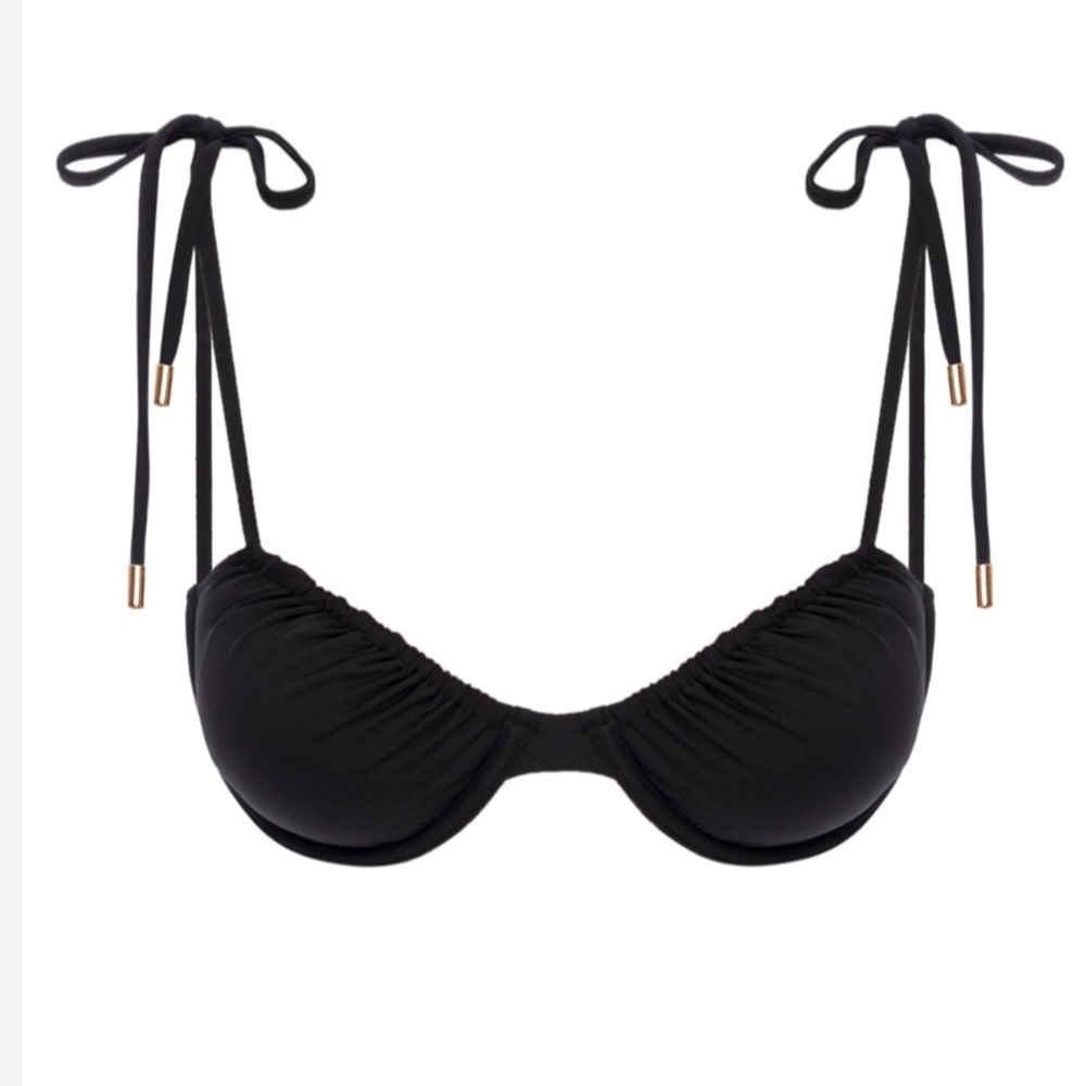 Monday Swimwear Isla Mujeres Top in Black NWT